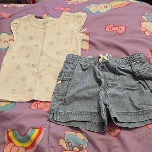 Carter's White and Blue Kids Matching Set